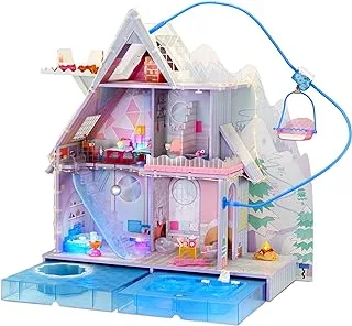 LOL Surprise OMG Winter Chill Cabin Wooden Doll House Playset with 95+ Surprises - Exclusive Colorful Dollhouse with Hot Tub, Real Ice Skating Rink, and Ski Lift - Great Gift for Girls Age 5-11 Years