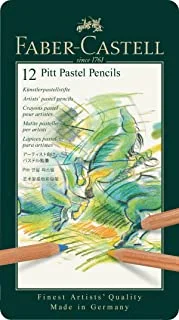 Faber-Castell PITT Pastel Pencils - Set of 12 in Metal Box