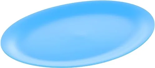 M-Design Lifestyle Plastic Oval Serving Platter, 36 cm - Blue