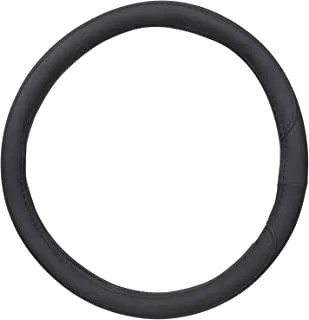 Sulfar Car Steering Wheel Cover, Leather Non,Slip Protector For Most Cars, Black