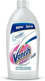 Vanish crystal white laundry stain remover liquid for white clothes, can be used with or without detergents & additives, 450ml