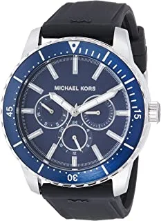 Michael Kors Watch for Men, Japanese Quartz Movement, Analog Display, Black Black Strap-MK7160