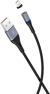 XO NB125 Magnetic LED Aluminium Lightning Cable 1M - Black