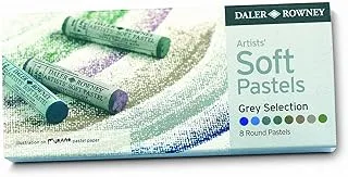 Daler Rowney SOFT ROUND PASTEL SET 8 -Gray SELECTION