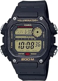 Casio youth dw-291h-9avdf resin band digital watch for men - black