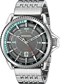 Diesel Rollcage Men's Gunmetal Dial Stainless Steel Band Watch