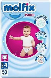 Molfix - Pants Diapers - Jumbo Pack - Maxi Size 4 - 58 Pieces - 