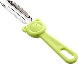 Stainless Steel Peeler With Handle For Vegetables - Silver Green