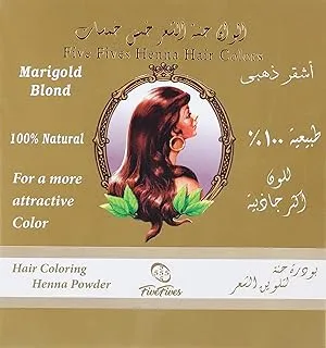 Five Fives Natural Henna Hair Color, Marigold Blond - 100 gm