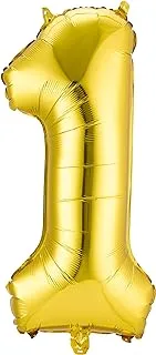 Mcolour Balloon Foil Balloon - Number 1 - Meduim Size, Gold