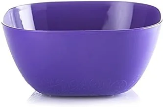 M-Design Eden Plastic Salad Bowl (26cm) - Microwave, Dishwasher, Food Safe & BPA Free (Purple)