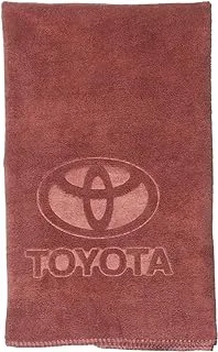 Toyota Car Drying Towel, Free Microfiber Cleaning Cloth, Premium Professional Soft Microfiber Towel, Super Absorbent Detailing Towel for Car/Windows/Screen/Kitchen - Brown