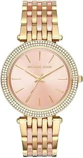 Michael Kors Watch Unisex , Quartz Movement, Analog Display, Gold Gold Strap-MK3507