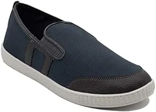 SQUADRA Mesh Leather Panel Side Elastic Side Slip-On Shoes for Men