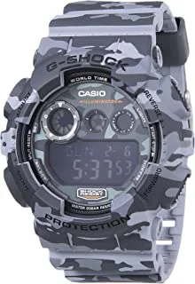 Casio G-Shock Watch for Men, Quartz Movement, Digital Display, Yellow Resin Strap (GD-120CM-8DR (G514)