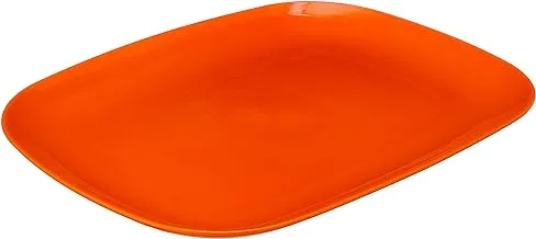 M-Design Eden Plastic Serving Plate (36x26cm) Platter - Microwave, Dishwasher, Food Safe & BPA Free (3, Orange)