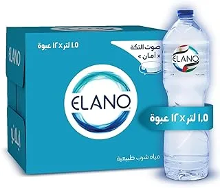 Elano water bottle, 12 pieces - 1.50 liter