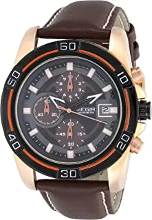 Megir ml2023grebn-1n0 analog leather watch for men