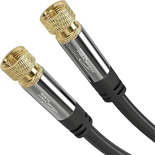 KabelDirekt 449 0.5m Digital Coaxial Audio Video Cable/Satellite Cable (Coax F Pin to Pin, Satellite Television, Modem, HDTV, DVB-T2, DVB-C, DVB-S) PRO Series black