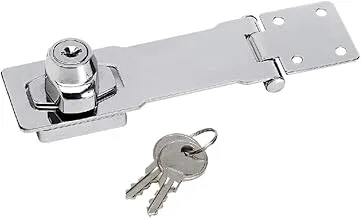 Master Lock Padlock, Brass Padlock with Hasp, Key Lock, Best Used as a Gate Lock, Shed Lock, Cabinet Lock and More