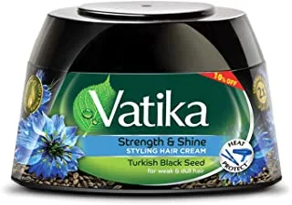 Vatika Naturals Turkish Black Seed Styling Hair Cream 65 ml +10% OFF| Strength & Shine | Heat Protect | Nourishing Vatika Oils | For Weak & Dull Hair