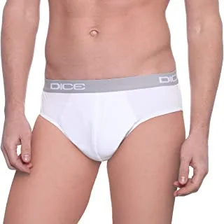 Dice Men's Contrast Elastic Waist Solid Briefs