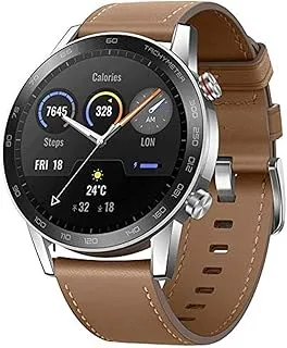 Honor MagicWatch 2 Smartwatch, 14 Day Battery Life, 15 Fitness Modes, SpO2 Monitor, Swimming Heart Rate Monitor, Stress Sleep Tracking, Bluetooth Call, 46mm, Brown