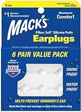 MACK'S Ear Plugs SILICON 6 DUPLE White