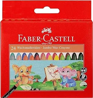 Faber castell jumbo 9 cm wax crayons - pack of 24