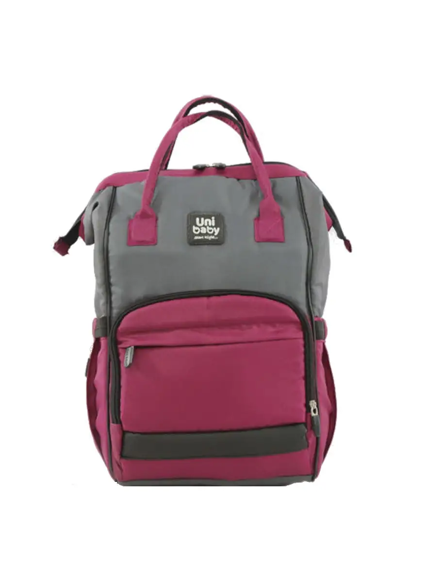 Uni baby Diaper Bag Burgundy/Grey