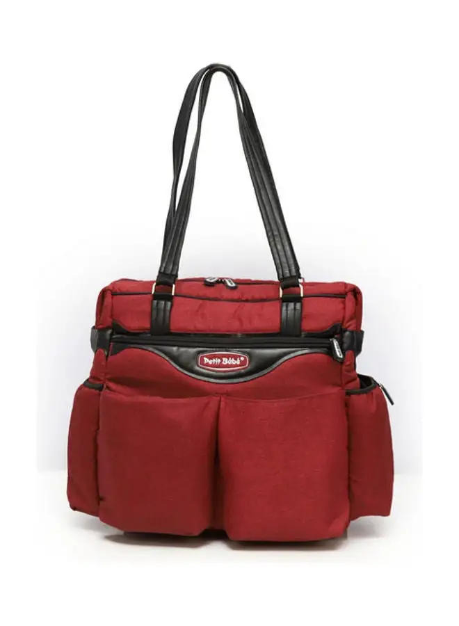 Petit bebe Diaper Bag Premium - Red/Black