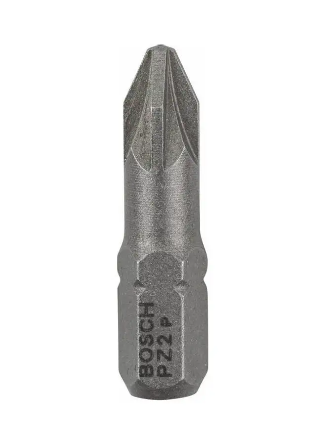 BOSCH Screwdriver Bit Extra-Hard Pz 2,  100 Pieces Silver pzmm