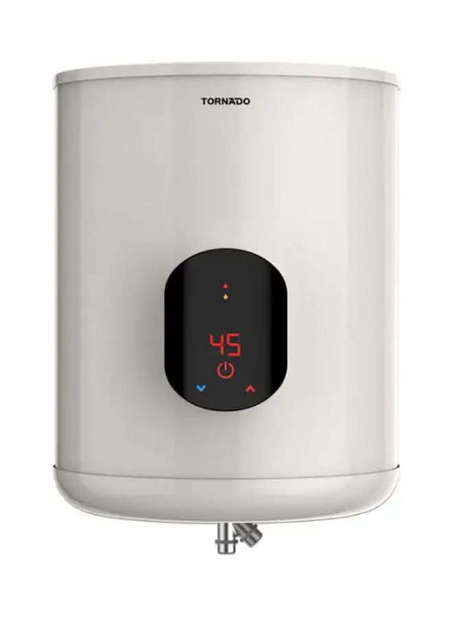 TORNADO Electric Water Heater 45 Litre With Digital Screen EWH-S45CSE-F Off White 