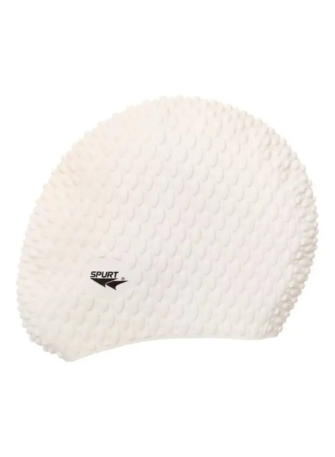 Spurt Bubble Swimming Cap Creamy One Size centimeter