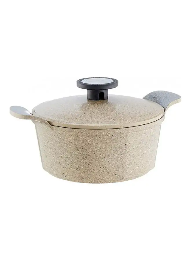 Neoflam Stockpot With Lid, Warm Marble 26cm