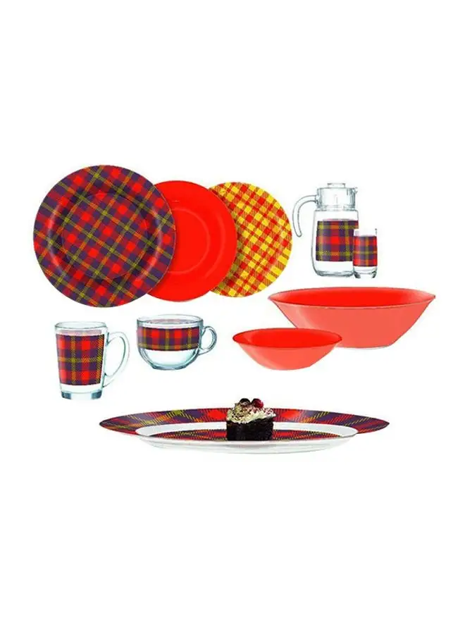 Luminarc 46-Piece Arcopal Dinnerware Set Multicolour 