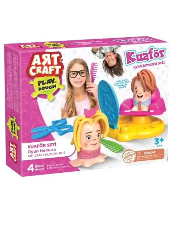 Art Craft 9-Piece Kuafor Hairdresser Play Dough Set 