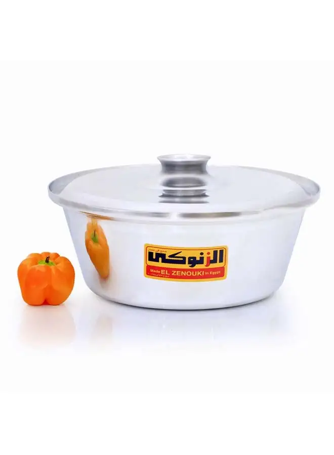 El Zenouki Aluminium Shawerma Pot Silver 16cm