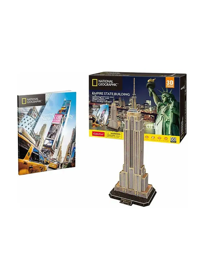 66-Piece Empire State Building 3D Puzzle Set Multicolor