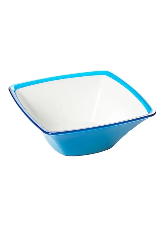 OMADA Acrylic Square Bowl Turquoise/White 2.3Liters