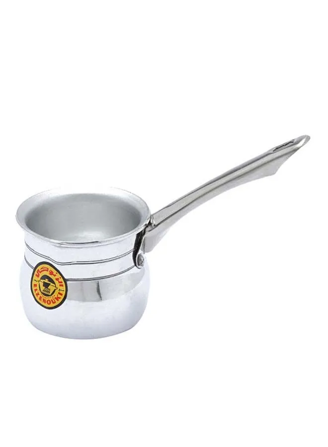 El Zenouki Power Aluminum Milk Pot With Handle Silver Size 5 Silver