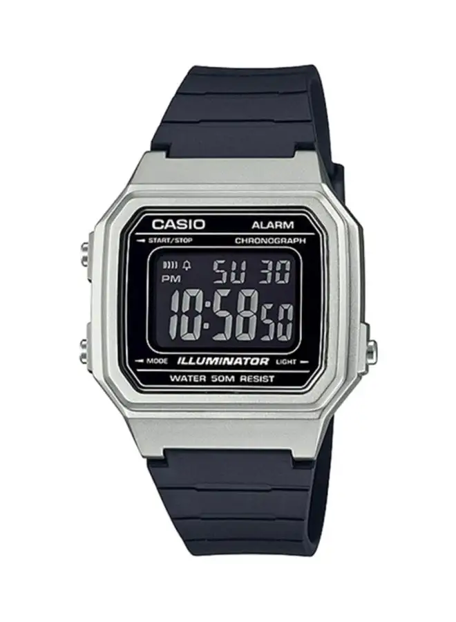 CASIO ساعة رقمية راتنج W-217Hm-7Bvdf - 41 ملم - أسود