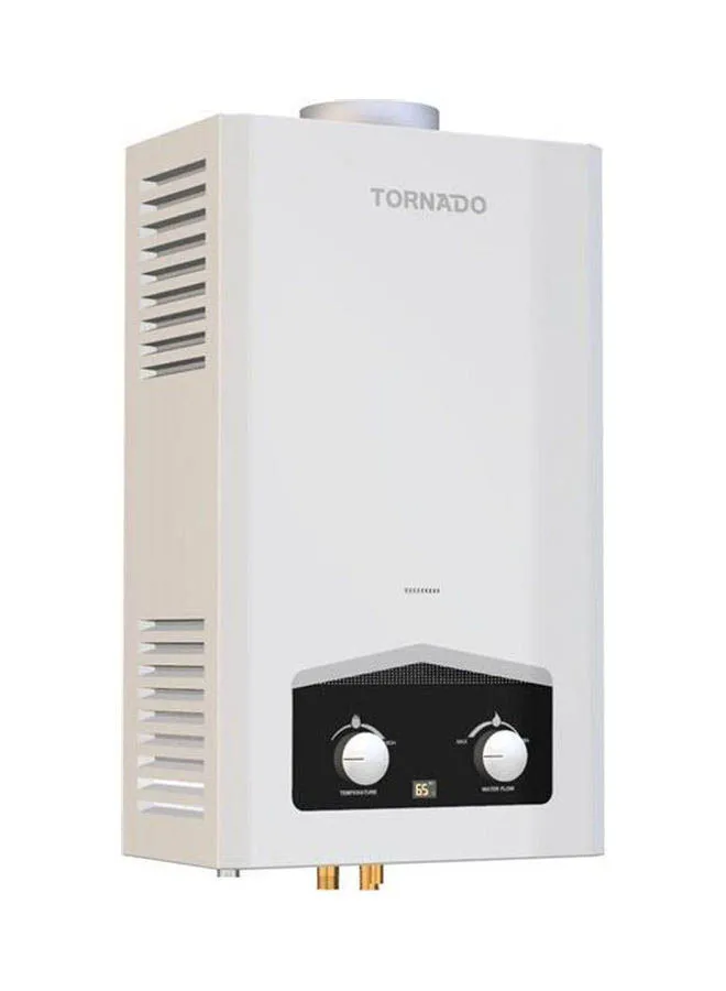 TORNADO Gas Water Heater 10 Liter, Digital, Natural Gas, GHM-C10BNE-W White