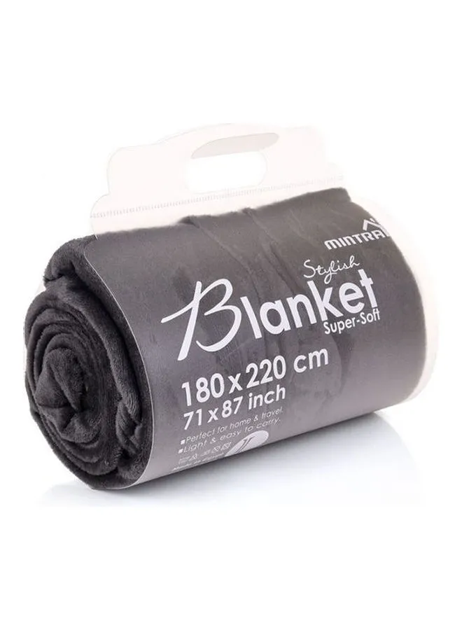 Mintra Warming Microfiber Blanket Polyester Dark Grey 220x180cm