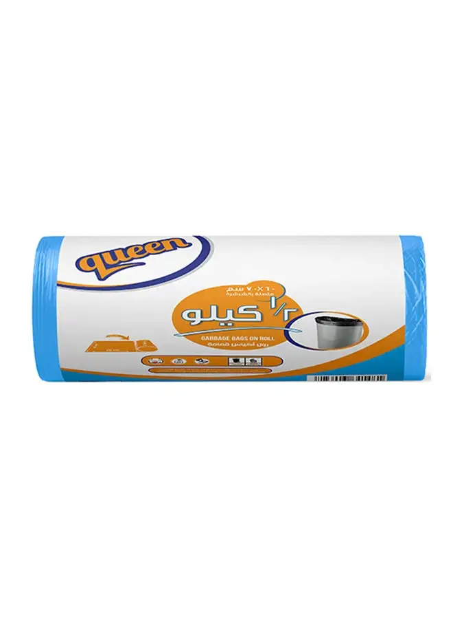 Queen Plastic Trash Bag Roll Blue 60x70cm