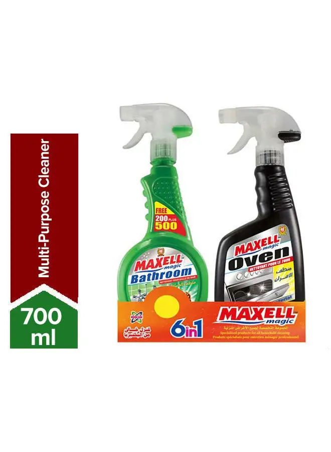 Maxell Oven Cleaner 500Ml + Bathroom Cleaner Trigger Multicolour 700ml