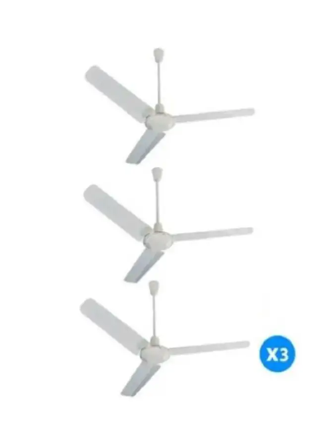 TORNADO Ceiling-Fan-Set of 3, 220V 20.4 kg TCF56WW White