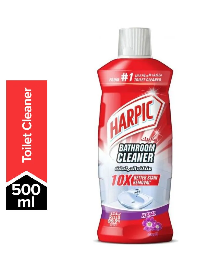 Harpic Bathroom Cleaner with Floral Scent Red/White/Purple 500ml