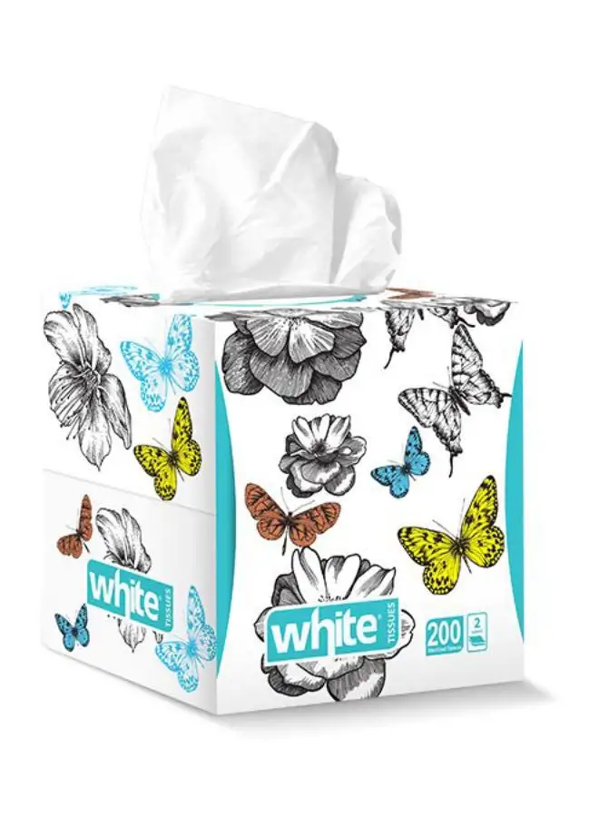 White Facial tissue Box Assorted - 1 Piece - 200 Tissue White