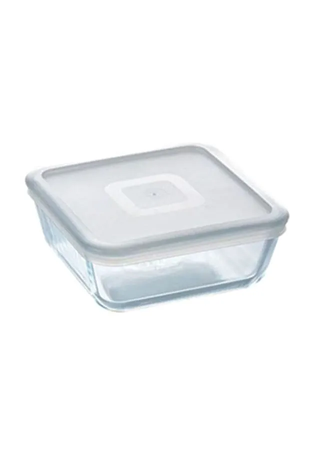 PYREX Cook And Freeze Square Food Box Clear/White 15cm 